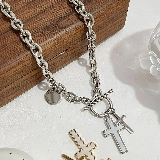 Religious Necklace, Trust in the lord necklace, White Necklace, Chunky Necklace, 18k Gold Plated Cuban Chain, Pearl Necklace, religious gift, religious necklace for woman Water Resistant Necklace Water Resistant Jewelry Water Resistant water resistance jewelry Vintage Style