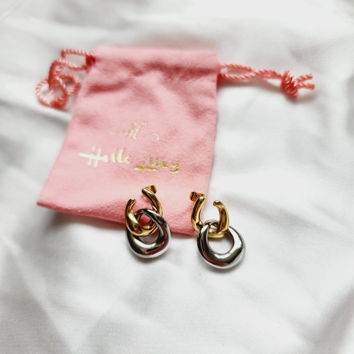 Two tone Earrings, Removal Bold Earrings, Two tone Water Resistant Earrings, 18k Gold Plated, Vintage Earrings, water resistance jewelry Vintage Earrings, Bold Earrings, Water Resistant Earrings, Tarnish Free Earrings, Vintage Style
