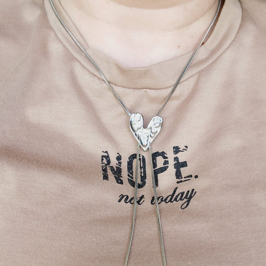 18K chunky Silver Heart stainless steel necklace, Silver bold heart Necklace, heart necklace, Silver drop necklace, minimalist silver necklace, chunky silver necklace, bottega dupe necklace, bottega veneta necklace, bottega veneta drop necklace, Gift for woman, best valentines gift ideas