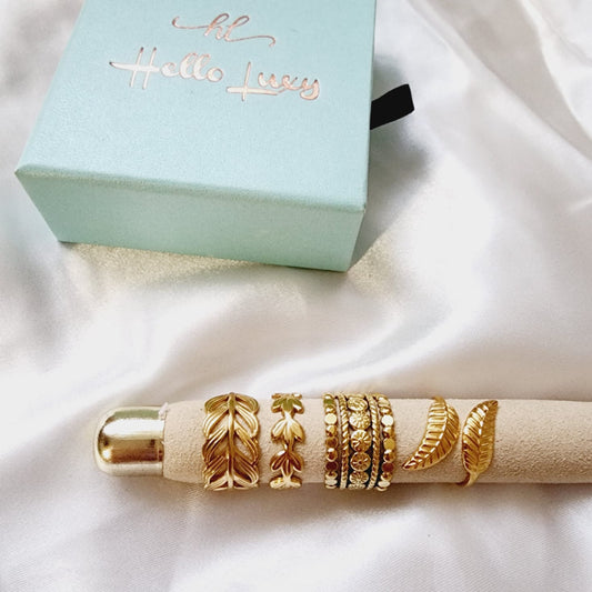 Bold leaves Ring, gold leaves Ring, Chunky leaves ring, vintage leaves bold ring, Adjustable Gold ring, dainty leaves ring, Delicate and simple ring, chunky star ring, green gold ring, waterproof ring, hypoallergenic ring, untarnish ring, anti tarnish ring, anillo de estrellas, Water Resistant Jewelry