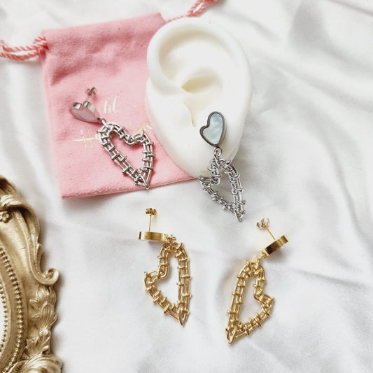 mother Pearl heart Geometric Earrings, Golden pearl Earrings, Pearl hoops, pearl Water Resistant Earrings, 18k Gold Plated, Vintage Earrings, Geometric lightweight earrings, Hypoallergenic Earrings, Waterproof Earrings, water resistance jewelry, Vintage Earrings, Bold Earrings, Water Resistant Earrings, Tarnish Free Earrings, Vintage Style, Vintage Earrings, tarnish free jewelry, hypoallergenic jewelry, Gift For Her, Fashion Gift for Her, Doctor Gift for Christmas