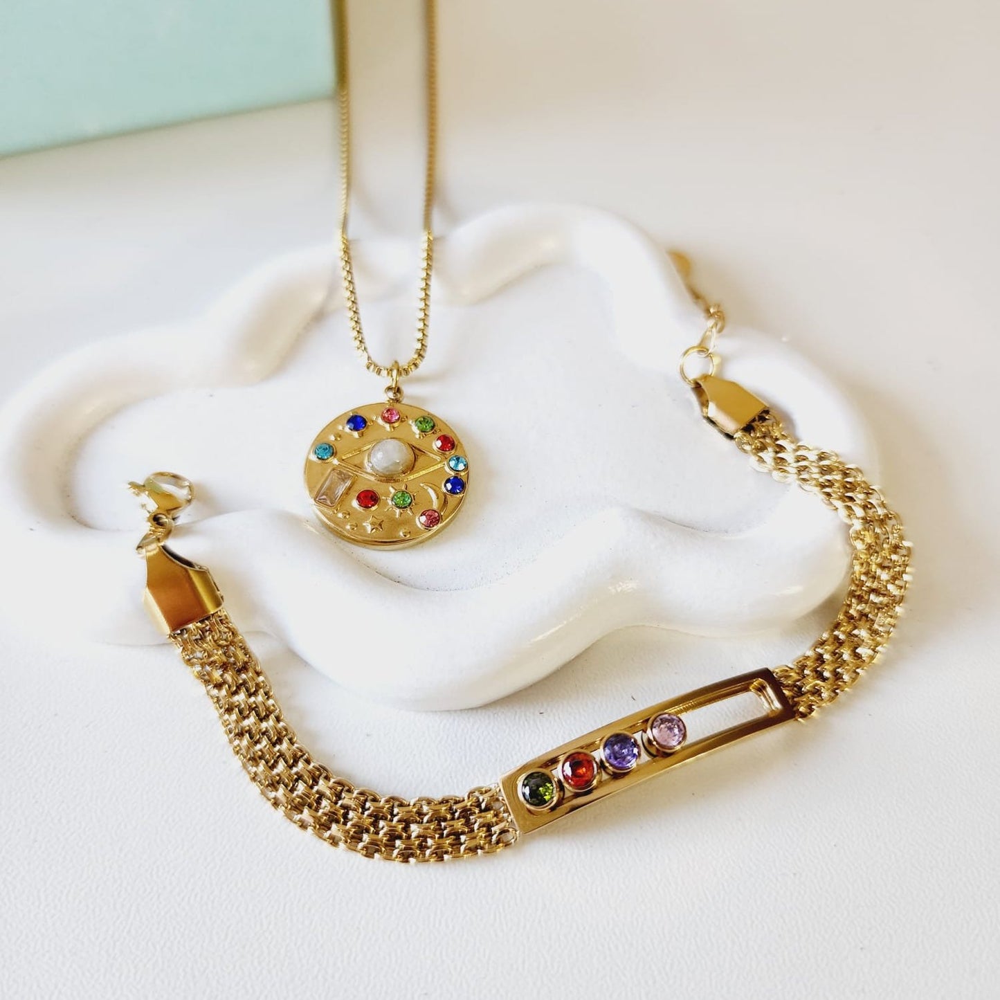 Multi Color Crystal Evil Eye Necklace, Protection Necklace, Ojo Turco Necklace, evil eye charm, evil eye pendant, protection necklace, evil eye necklace gold, evil eye necklace for women
Water Resistant Necklace
Water Resistant Jewelry
Water Resistant
water resistance jewelry