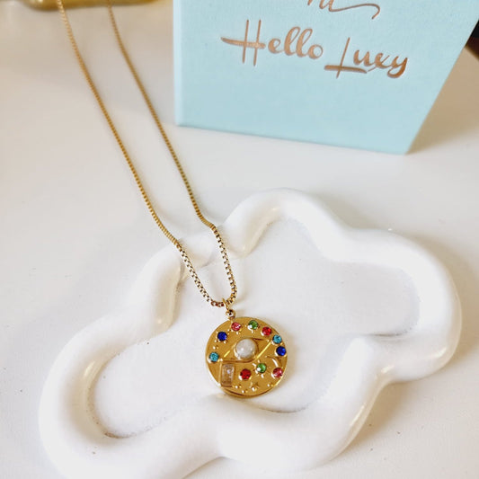 Multi Color Crystal Evil Eye Necklace, Protection Necklace, Ojo Turco Necklace, evil eye charm, evil eye pendant, protection necklace, evil eye necklace gold, evil eye necklace for women
Water Resistant Necklace
Water Resistant Jewelry
Water Resistant
water resistance jewelry