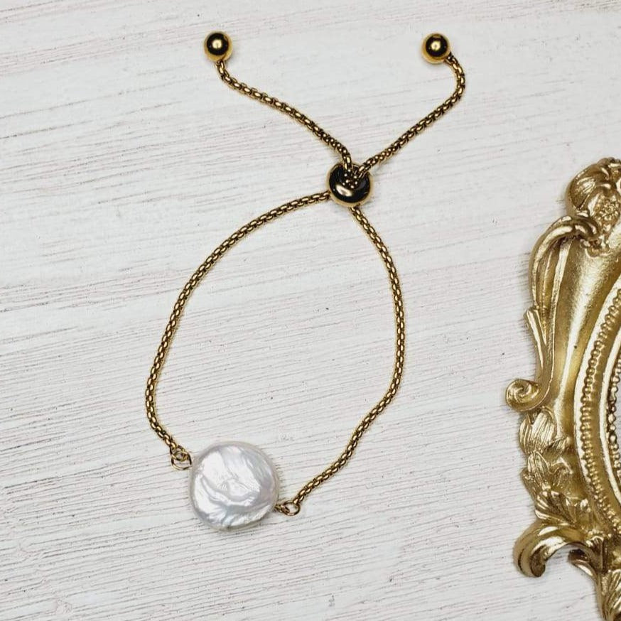 Water Resistant Bracelet, Pearl Bracelet, Adjustable bracelet, tarnish free bracelet, tarnish free jewelry, water resistant jewelry, Mother Pearl Bracelet, High end jewelry, fine bracelet, Nacar Bracelet