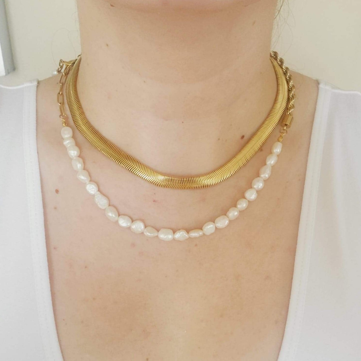 Minimalist chain, Gold filled Chain, Flat Gold Necklace, Snake Chain, Water resistant jewelry, water resistant Necklace, Water resistant bracelet, vintage jewelry, vintage jewelry, vintage necklace, 14k gold necklace, 14k gold jewelry, 14k gold necklace, fine jewelry, fine necklace, fine bracelet, snake gold necklace, bold necklace, bold jewelry, handmade jewelry, fine jewelry brand