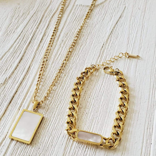 Mariner Link Chain, Heavy Chain Necklace, Thick Gold Chain, Chunky Gold Choker, Puffy Mariner Chain, Gold Mariner Chain, Gold Anchor Link, Puff Link Chain, Mariner Necklace, Puffy Link Necklace, Gold Puff Chain, Thick Puff Necklace, christmas gift for wife, christmas gift for her, christmas gift for daughter, bold jewelry, mother pearl necklace, pearl necklace, pearl jewelry, mother pearl jewelry, White Jewelry, White Necklace, White Jewelry Set