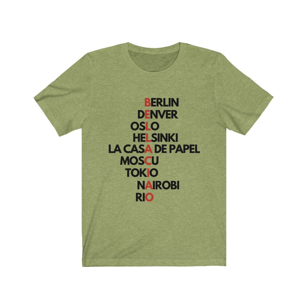 Money Heist Men Jersey Short Sleeve Tee