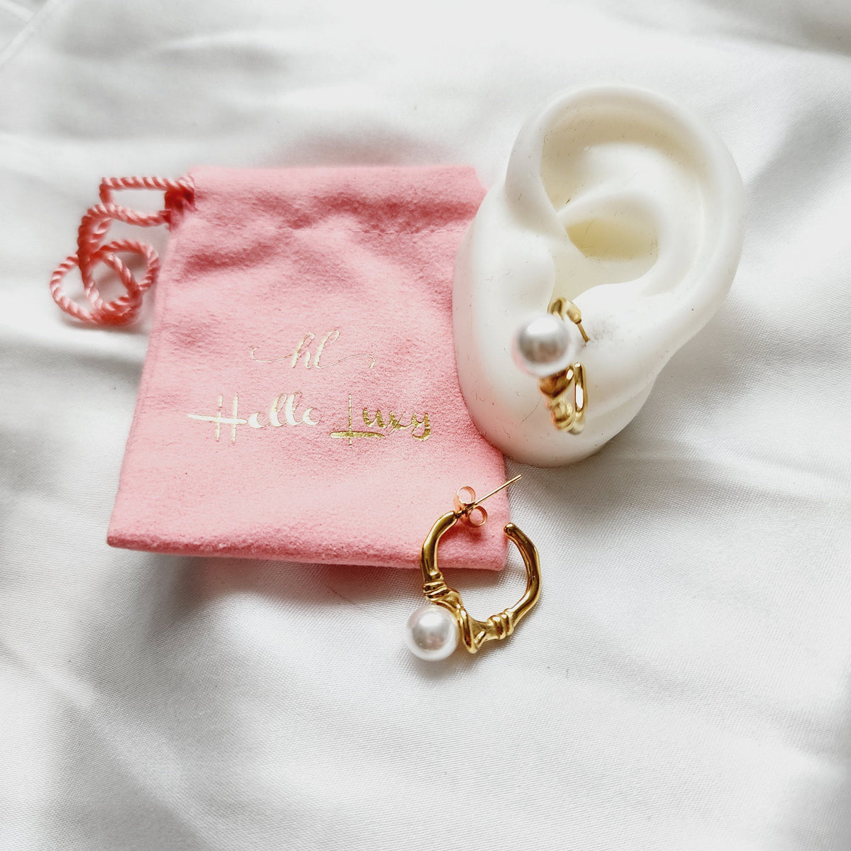 pearl earrings for women, pearl earrings and ring, gold pearl earrings, gold pearl earrings for bride, gold pearl ring, golden pearl rings for women, Abstract golden pearl earrings, Ear bone clip, gold ear bone clip, gold ear hole earrings, Water resistant gold hoops, tarnish free gold open hoops, Lightweight Chunky Open Hoops