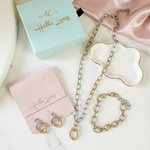 Safety Pin Geometric two tone necklace and bracelet, bold two tone circular necklace and bracelet, chunky two tone necklace and bracelet, infinity necklace and bracelet,  Silver Geometric necklace and bracelets, Gold Geometric necklace and earrings

Water Resistant Necklace

Water Resistant Jewelry

Water Resistant

water resistance jewelry



Vintage Style