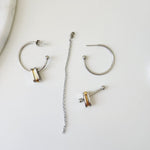 Assymetrical earrings, customize earrings,Two tone Geometric Earrings, two tone hoops, two tone earrings, two tones Water Resistant Earrings, 18k Gold Plated, Vintage Earrings, everyday earrings, lightweight earrings, Hypoallergenic Earrings, Waterproof Earrings, water resistance jewelry, Vintage Earrings, Bold Earrings, Water Resistant Earrings, Tarnish Free Earrings, Vintage Style, Vintage Earrings, tarnish free jewelry, hypoallergenic jewelry, Gift For Her, Fashion Gift for Her, Doctor Gift for Christmas