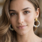 Geometric Earrings, Geometric Gold Earrings, Ex bold earrings, geometric bold earrings, 18k Gold Plated, Vintage Earrings, Geometric lightweight earrings, Hypoallergenic Earrings, Waterproof Earrings, water resistance jewelry, Vintage Earrings, Bold Earrings, Water Resistant Earrings, Tarnish Free Earrings, Vintage Style, Vintage Earrings, tarnish free jewelry, hypoallergenic jewelry, Gift For Her, Fashion Gift for Her, Doctor Gift for Christmas