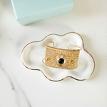 Edgy sun black and gold Bangles, Interlocked black and gold Bangle, Mesh bold Bracelet with black stone, Textured bangles, classy two tone bangles, 18k waterproof bangles, 18k gold waterproof bangles, long lasting bracelets, long lasting vintage jewelry, christmas gift for her, timeless bracelets, timeless waterproof jewelry, ellie vail jewelry dupe, missoma jewelry dupe