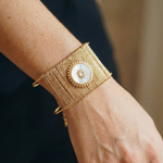 Edgy sun white and gold Bangles, Interlocked Bangle, Mesh bold Bracelets, Textured bangles, classy two tone bangles, 18k waterproof bangles, 18k gold waterproof bangles, long lasting bracelets, long lasting vintage jewelry, christmas gift for her, timeless bracelets, timeless waterproof jewelry, ellie vail jewelry dupe, missoma jewelry dupe