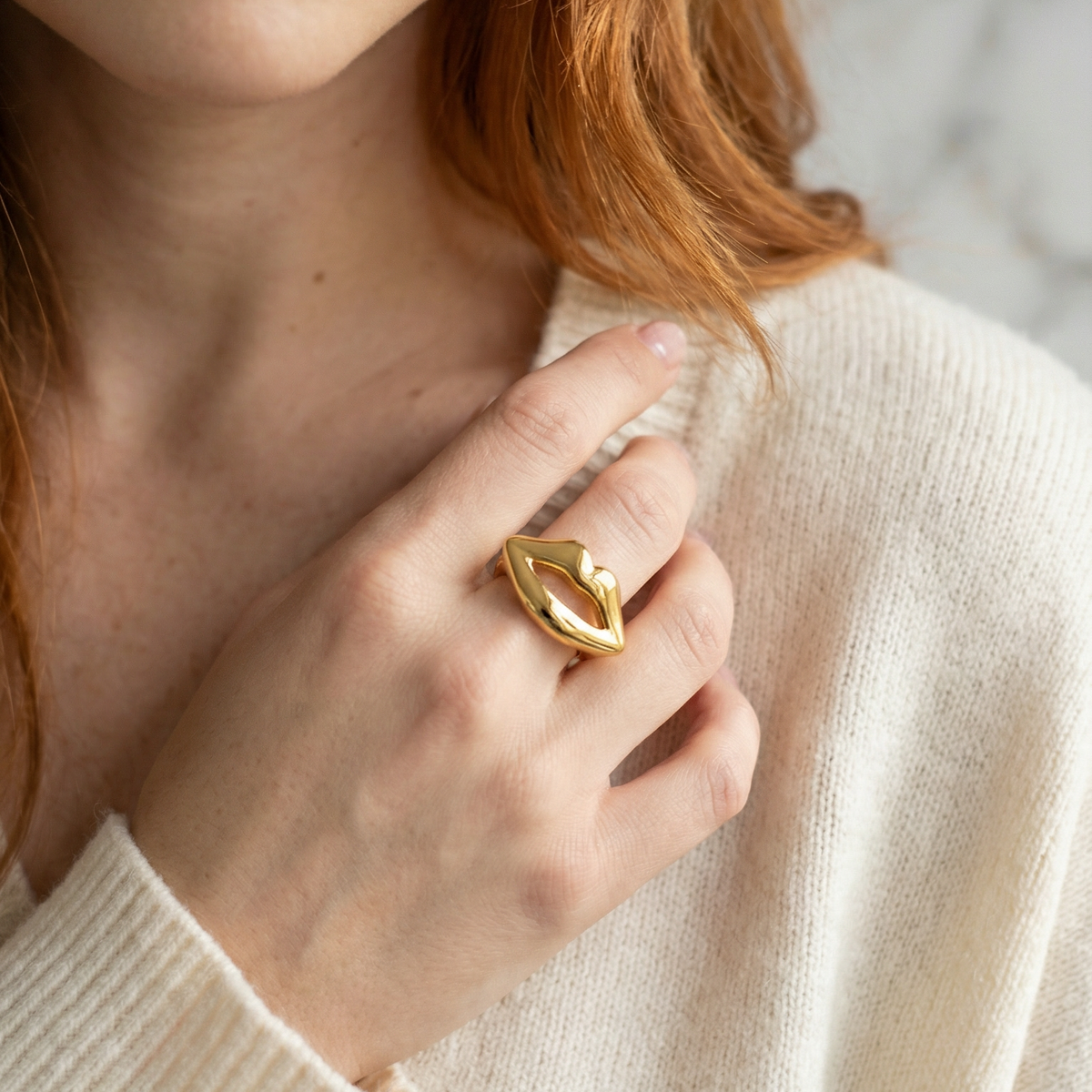 Adjustable Kiss Gold ring, Gold Lips ring, Gold love ring, heart ring, chunky heart ring, promise ring, bold heart ring, valentine gift, jewelry gift for valentines, love ring, love jewelry, gift for wife, gift for friend, friendship gifts, self love ring, amor propio anillo, anillo de corazon, waterproof ring, waterproof jewelry, timeless jewelry, timeless ring, gift for girlfriend, soulmate ring, elegant ring, classy ring, dainty ring, everyday ring, must have ring, must have jewelry