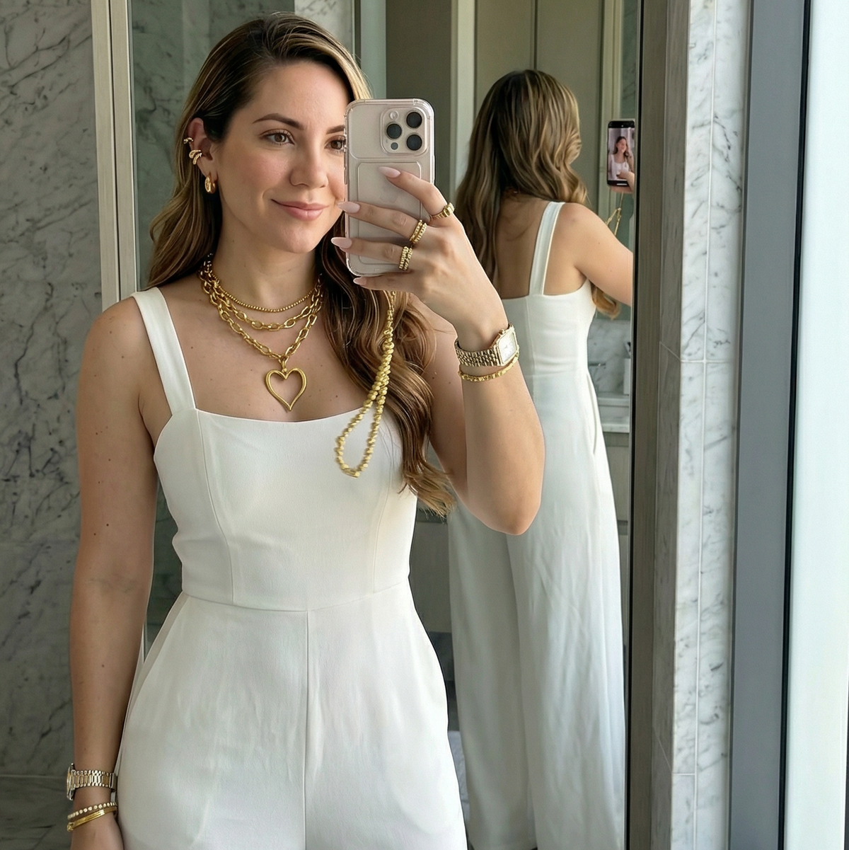 Golden Heart chunky chain, Gold Heart Chunky Necklace, Valentines Gift, Heart Necklace, Love Necklace, Golden love necklace, Gold Heart Necklace, Manifesting love necklace, two tone love manifiesto necklace, Love attraction necklace, gift for girlfriend, gift for wife, self love two tone necklace, self love jewelry, self love necklace