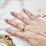 Geometric adjustable Ring, geometric gold ring, Dainty X ring, Adjustable bold ring, Adjustable Gold ring Delicate and simple ring, chunky star ring, green gold ring, waterproof ring, hypoallergenic ring, untarnish ring, anti tarnish ring, anillo de estrellas, Water Resistant Jewelry