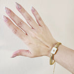 Mother Pearl bracelet, Rectangular mother pearl bracelet, Mother Pearl vintage bracelet, white bracelet, nacar bracelet, Vintage bracelet, double tone jewelry, Water resistance Bracelet, Mesh silver bracelet, Vintage Jewelry, 
Cuban Bracelet, Vintage Bracelet, Paper Link Bracelet, Minimalist Jewelry, Minimalist Gift for her, religious gift, waterproof bracelet, Water resistant bracelet, Minimalist 