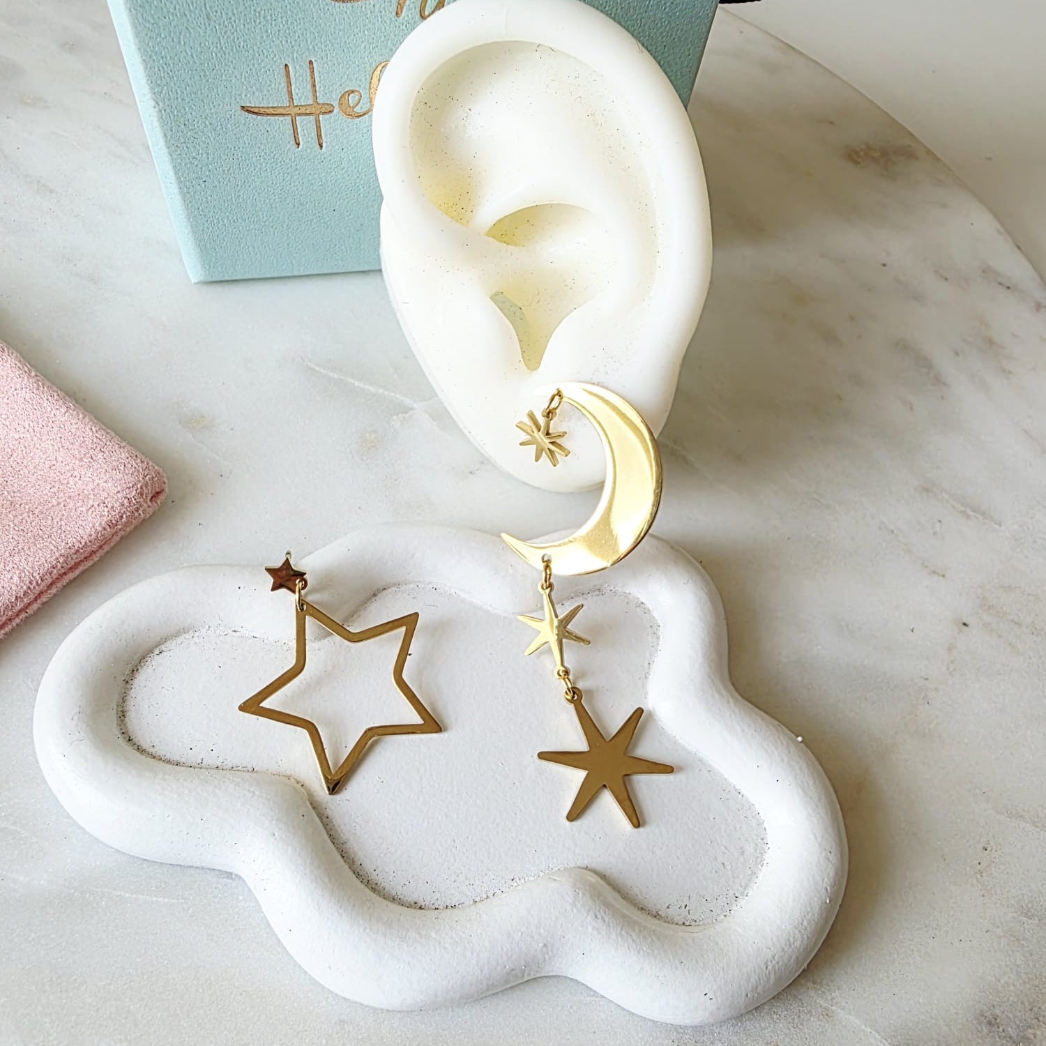 Moon Star Unique Gemetric Earrings, Golden Assymetrical Earrings, Golden dots Earrings, Dots convertible earrings, dots versatile earrings, Edgy Water Resistant Earrings, 18k Gold Plated, Vintage Earrings, Geometric lightweight earrings, Hypoallergenic Earrings, Waterproof Earrings, water resistance jewelry, Vintage Earrings, Bold Earrings, Water Resistant Earrings, Tarnish Free Earrings, Vintage Style, Vintage Earrings, tarnish free jewelry, hypoallergenic jewelry, Gift For Her, Fashion Gift for Her, Docto