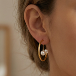 Pearl heart  Geometric Earrings, Golden pearl Earrings, Pearl hoops, pearl Water Resistant Earrings, 18k Gold Plated, Vintage Earrings, Geometric lightweight earrings, Hypoallergenic Earrings, Waterproof Earrings, water resistance jewelry, Vintage Earrings, Bold Earrings, Water Resistant Earrings, Tarnish Free Earrings, Vintage Style, Vintage Earrings, tarnish free jewelry, hypoallergenic jewelry, Gift For Her, Fashion Gift for Her, Doctor Gift for Christmas
