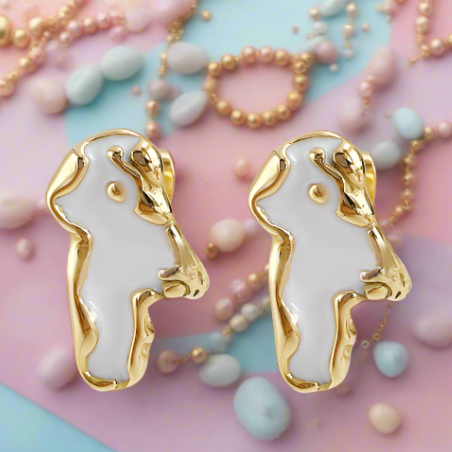 Unique lava Pearl Earrings, Geometric Pearl Lightweigh earrings, 18k Gold Plated Earrings, Hypoallergenic Earrings, Waterproof Earrings, water resistance jewelry, Vintage Earrings, Bold Earrings, Water Resistant Earrings, Tarnish Free Earrings, Vintage Style, Vintage Earrings, tarnish free jewelry, hypoallergenic jewelry, Gift For Her, Fashion Gift for Her, Doctor Gift for Christmas