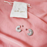 Silver  wavy earrings, lines earrings, Geometrical Studs, Spiral Gold earrings, Spiral Bold Earrings, Bold golden studs, chunky golden studs, self love jewelry, self love earrings, hearts silver earrings, hearts silver medium earrings, Silver classy earrings, hearts earrings, self love earrings, silver chunky hearts earrings, two tones chunky earrings, hypoallergenic earrings, two tone everyday hoops, 18k gold plated earrings, Waterproof earrings, Silver and gold earrings, Durable earrings, Elegant earrings