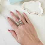 Bold geometric Adjustable ring in silver and gold, bold adjustable silver ring, bold adjustable gold ring, chunky golden ring, maximalism golden ring, chunky stackable ring, promise ring, bold heart ring, valentine gift, jewelry gift for valentines, love ring, love jewelry, gift for wife, gift for friend, friendship gifts, self love ring, amor propio anillo, anillo de corazon, waterproof ring, waterproof jewelry, timeless jewelry, timeless ring, gift for girlfriend, soulmate ring, elegant ring, classy ring,