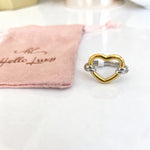 Two tone ring, two tone heart ring, two tone love ring, heart ring, chunky heart ring, promise ring, bold heart ring, valentine gift, jewelry gift for valentines, love ring, love jewelry, gift for wife, gift for friend, friendship gifts, self love ring, amor propio anillo, anillo de corazon, waterproof ring, waterproof jewelry, timeless jewelry, timeless ring, gift for girlfriend, soulmate ring, elegant ring, classy ring, dainty ring, everyday ring, must have ring, must have jewelry