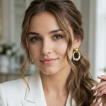 Geometric Earrings, Geometric Gold Earrings, Ex bold earrings, geometric bold earrings, 18k Gold Plated, Vintage Earrings, Geometric lightweight earrings, Hypoallergenic Earrings, Waterproof Earrings, water resistance jewelry, Vintage Earrings, Bold Earrings, Water Resistant Earrings, Tarnish Free Earrings, Vintage Style, Vintage Earrings, tarnish free jewelry, hypoallergenic jewelry, Gift For Her, Fashion Gift for Her, Doctor Gift for Christmas