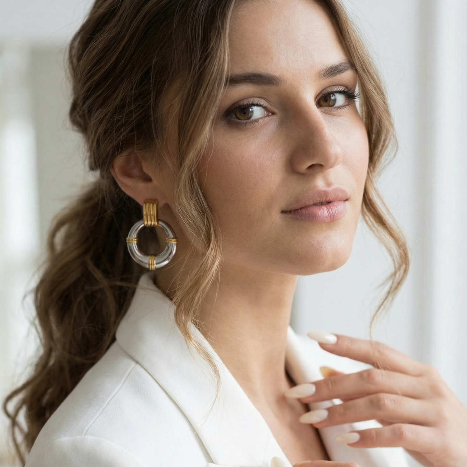 Geometric Earrings, Geometric Gold Earrings, Ex bold earrings, geometric bold earrings, 18k Gold Plated, Vintage Earrings, Geometric lightweight earrings, Hypoallergenic Earrings, Waterproof Earrings, water resistance jewelry, Vintage Earrings, Bold Earrings, Water Resistant Earrings, Tarnish Free Earrings, Vintage Style, Vintage Earrings, tarnish free jewelry, hypoallergenic jewelry, Gift For Her, Fashion Gift for Her, Doctor Gift for Christmas