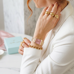 Vintage Square Watch, Vintage Square white Watch, Vintage Square Black Watch, Vintage Square Green Watch, Vintage Square Pink Watch, Gift for mom, Watch for mom, golden nacar watch ring, elegant golden square watch for mom, Golden Square vintage watch for women