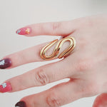 Geometric Bold ring, Water Resistant classy rings, Water Resistant simple rings, sweat resistant jewelry, water resistant minimalist jewelry, minimalist rings, waterproof rings, stainless steel rings, 14k gold plated simple rings, 14k gold plated classy rings, gold vintage rings, tarnish free rings, stackable rings, gold stackable rings, tarnish free jewelry, dainty abstract rings, dainty chunky rings, Unique Stylish Ring, Statement large ring, Big Irregular Ring, Irregular Statement Ring