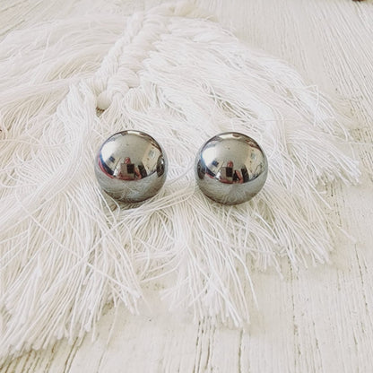 Bold Circular Studs, Bold ball studs, silver studs, hypoallergenic earrings, 18k gold plated earrings, Waterproof earrings, Silver and gold, Durable earrings, Elegant earrings, Timeless design, aesthetic earrings, timeless earrings, stylish earrings, Versatile jewelry, Bold Earrings, Bold studs, chunky studs, chunky earrings, Special occasion jewelry, Everyday earrings, Premium quality studs, Affordable luxury Hypoallergenic earrings waterproof earrings, water resistant earrings, silver stud