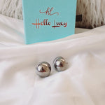 Bold Circular Studs, Bold ball studs, silver studs, hypoallergenic earrings, 18k gold plated earrings, Waterproof earrings, Silver and gold, Durable earrings, Elegant earrings, Timeless design, aesthetic earrings, timeless earrings, stylish earrings, Versatile jewelry, Bold Earrings, Bold studs, chunky studs, chunky earrings, Special occasion jewelry, Everyday earrings, Premium quality studs, Affordable luxury Hypoallergenic earrings waterproof earrings, water resistant earrings, silver stud