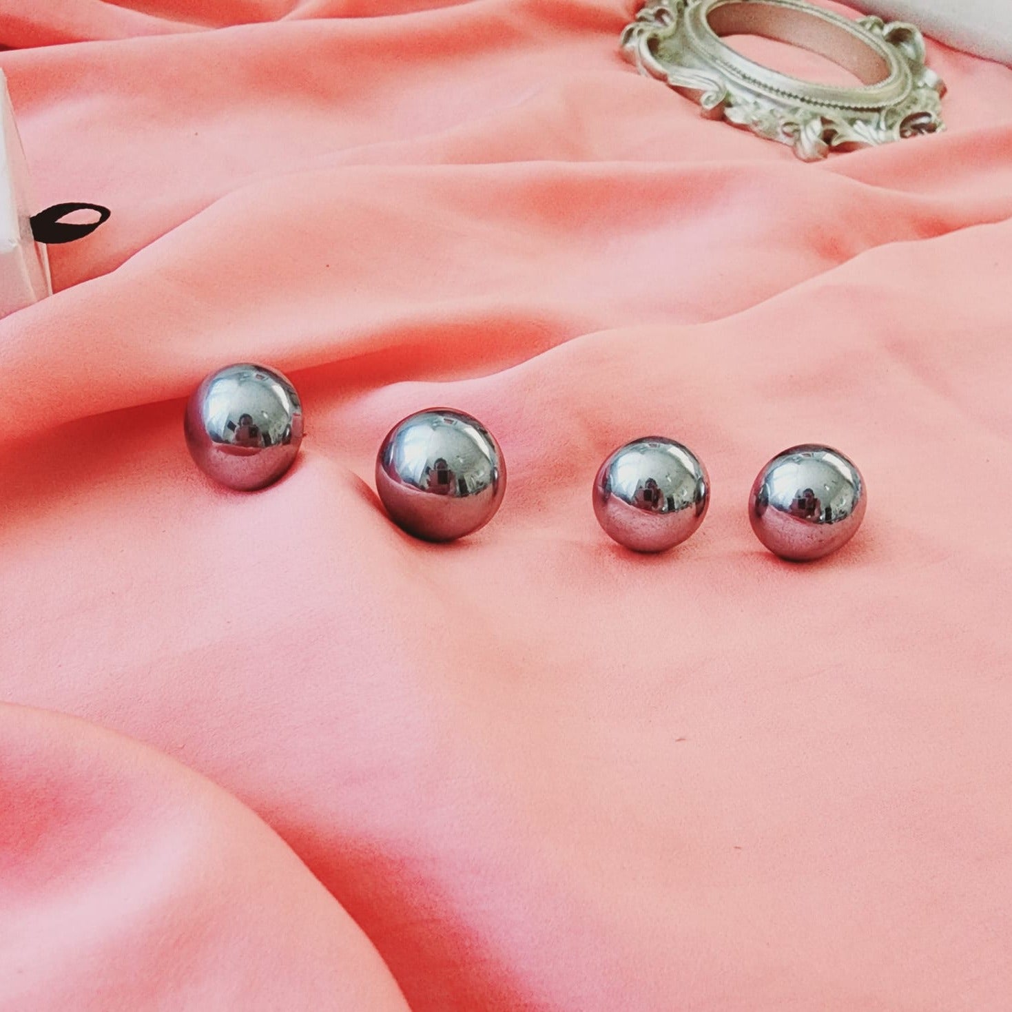 Bold Circular Studs, Bold ball studs, silver studs, hypoallergenic earrings, 18k gold plated earrings, Waterproof earrings, Silver and gold, Durable earrings, Elegant earrings, Timeless design, aesthetic earrings, timeless earrings, stylish earrings, Versatile jewelry, Bold Earrings, Bold studs, chunky studs, chunky earrings, Special occasion jewelry, Everyday earrings, Premium quality studs, Affordable luxury Hypoallergenic earrings waterproof earrings, water resistant earrings, silver stud