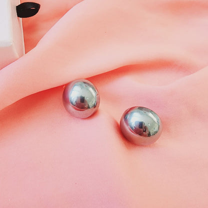 Bold Circular Studs, Bold ball studs, silver studs, hypoallergenic earrings, 18k gold plated earrings, Waterproof earrings, Silver and gold, Durable earrings, Elegant earrings, Timeless design, aesthetic earrings, timeless earrings, stylish earrings, Versatile jewelry, Bold Earrings, Bold studs, chunky studs, chunky earrings, Special occasion jewelry, Everyday earrings, Premium quality studs, Affordable luxury Hypoallergenic earrings waterproof earrings, water resistant earrings, silver stud