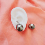 Bold Circular Studs, Bold ball studs, silver studs, hypoallergenic earrings, 18k gold plated earrings, Waterproof earrings, Silver and gold, Durable earrings, Elegant earrings, Timeless design, aesthetic earrings, timeless earrings, stylish earrings, Versatile jewelry, Bold Earrings, Bold studs, chunky studs, chunky earrings, Special occasion jewelry, Everyday earrings, Premium quality studs, Affordable luxury Hypoallergenic earrings waterproof earrings, water resistant earrings, silver stud