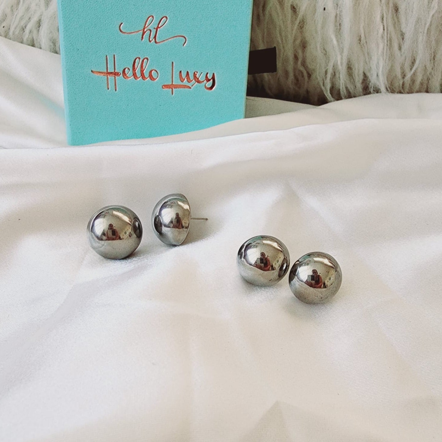 Bold Circular Studs, Bold ball studs, silver studs, hypoallergenic earrings, 18k gold plated earrings, Waterproof earrings, Silver and gold, Durable earrings, Elegant earrings, Timeless design, aesthetic earrings, timeless earrings, stylish earrings, Versatile jewelry, Bold Earrings, Bold studs, chunky studs, chunky earrings, Special occasion jewelry, Everyday earrings, Premium quality studs, Affordable luxury Hypoallergenic earrings waterproof earrings, water resistant earrings, silver stud