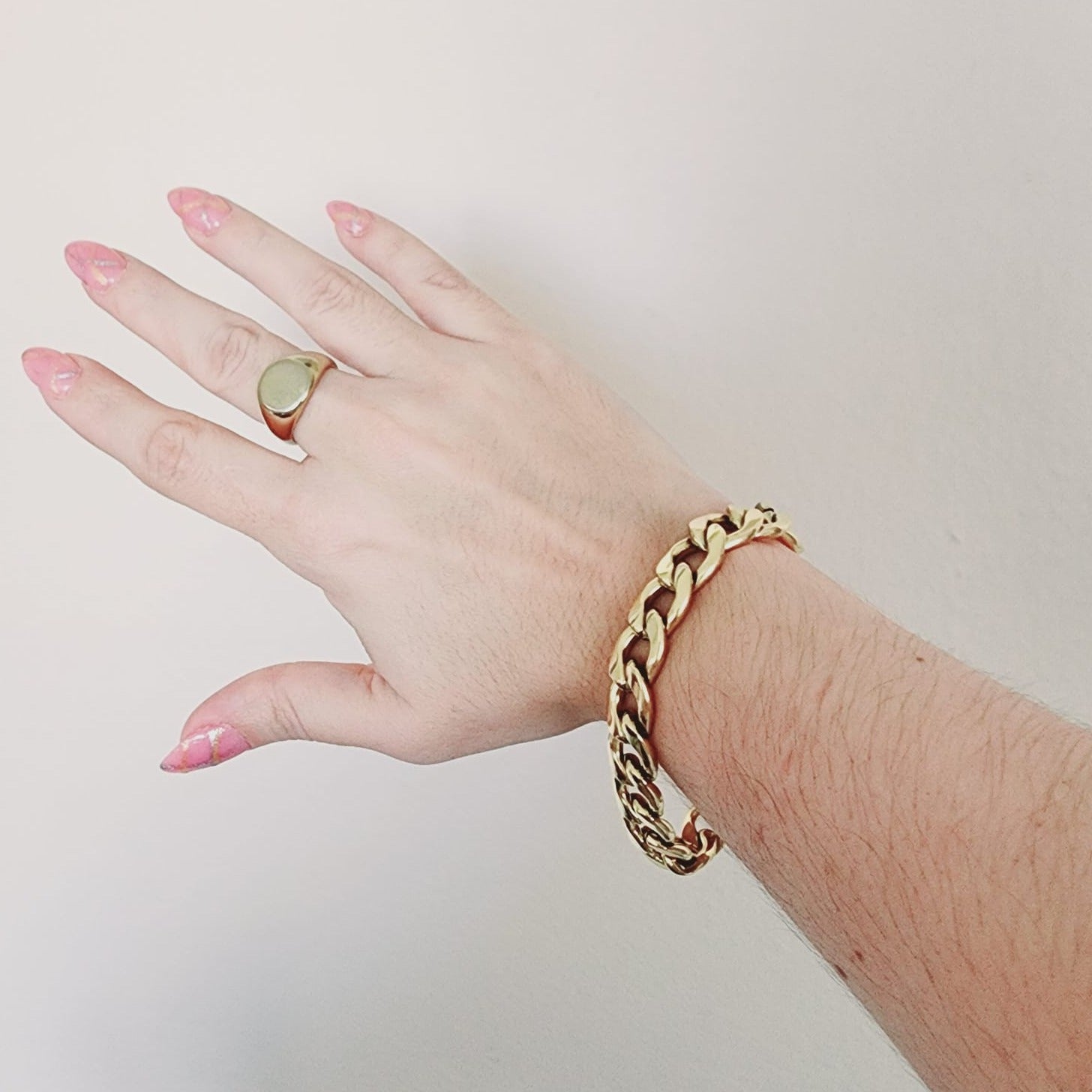 Vintage Look Water resistance Bracelet Vintage Jewelry Cuban Bracelet Vintage Bracelet Paper Link Bracelet Minimalist Jewelry Minimalist Gift for her Minimalist Gift, paperclip bracelet, 18k gold plated bracelet, waterproof bracelet, water resistant bracelet, classy bracelet, everyday bracelet