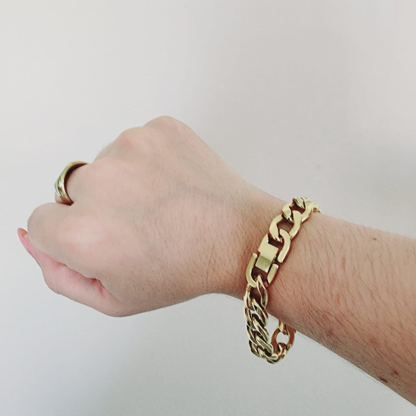 Vintage Look Water resistance Bracelet Vintage Jewelry Cuban Bracelet Vintage Bracelet Paper Link Bracelet Minimalist Jewelry Minimalist Gift for her Minimalist Gift, paperclip bracelet, 18k gold plated bracelet, waterproof bracelet, water resistant bracelet, classy bracelet, everyday bracelet