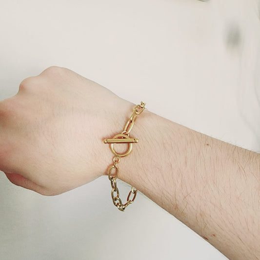 Vintage Look Water resistance Bracelet Vintage Jewelry Cuban Bracelet Vintage Bracelet Paper Link Bracelet Minimalist Jewelry Minimalist Gift for her Minimalist Gift, paperclip bracelet, 18k gold plated bracelet, waterproof bracelet, water resistant bracelet, classy bracelet, everyday bracelet