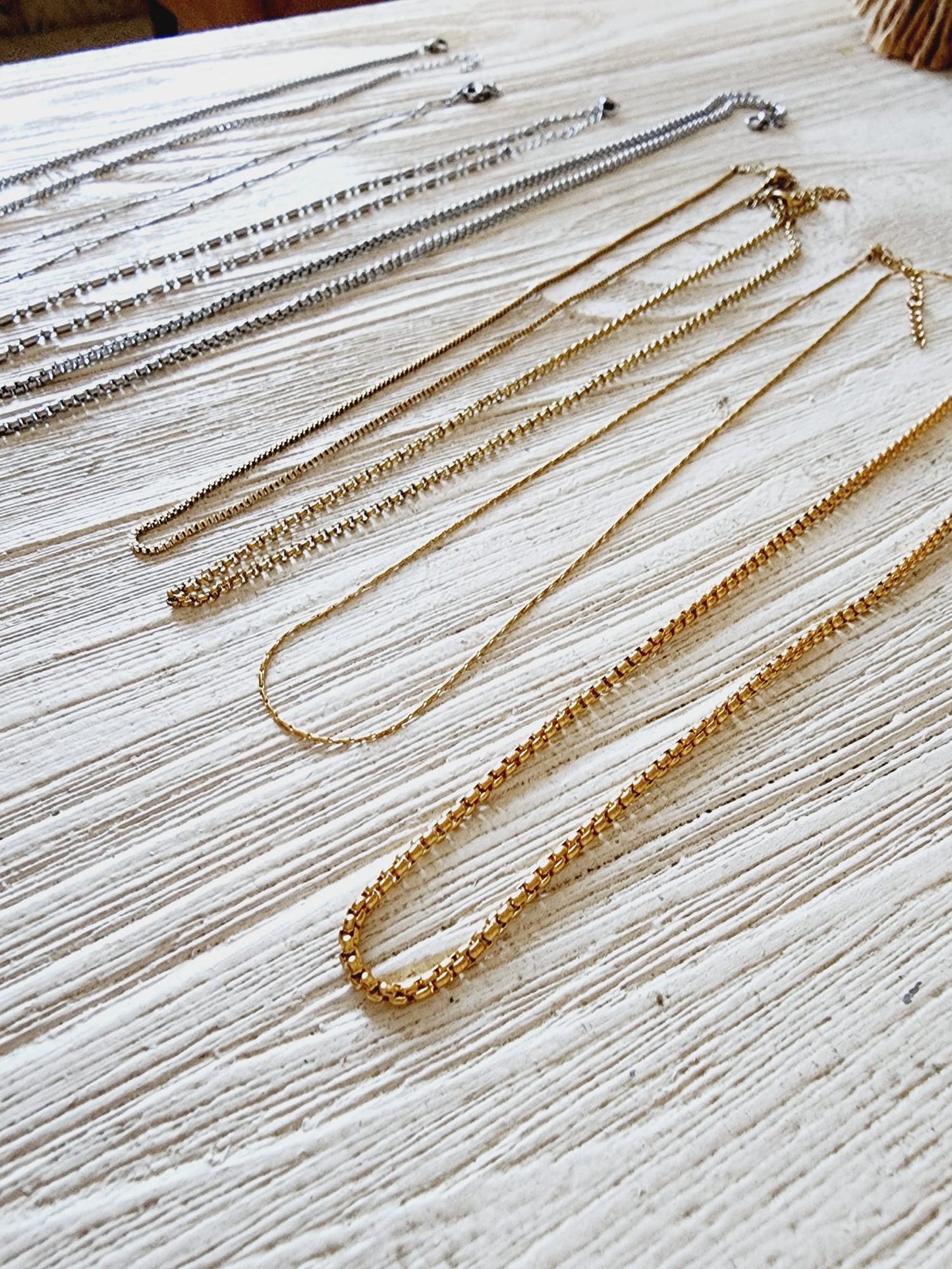 Box chain, Silver Chain, 18k Gold Plated Chain, Create your own Necklace, Customs Necklace, Personalized Necklace