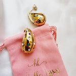 Bold Tear Drop earrings, silver earrings, hypoallergenic earrings, teardrop maxi studs, 18k gold plated earrings, Waterproof earrings, Silver and gold earrings, Durable earrings, Elegant earrings, Timeless design, aesthetic earrings, timeless earrings, Stylish jewelry, stylish earrings, Versatile jewelry, Bold Earrings, chunky earrings, Bottega Tear drop earrings, Bottega Veneta Earrings, Hailey Biber Earrings, Bottega Drop Earrings, Bottega Bold Earrings