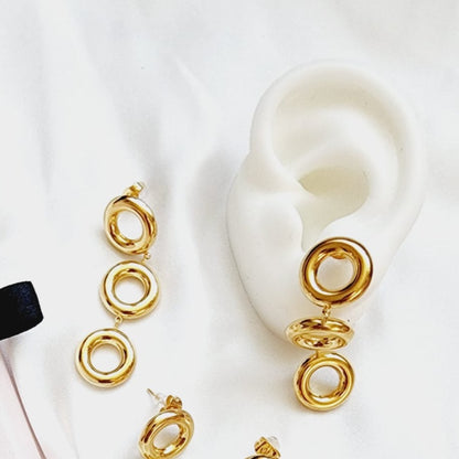 Geometric Earrings, circular earrings, Geometric Shape Gold Earrings, Gold classy earrings, hearts earrings, self love earrings, silver chunky hearts earrings, Gold Circular chunky earrings, hypoallergenic earrings, Gold everyday hoops