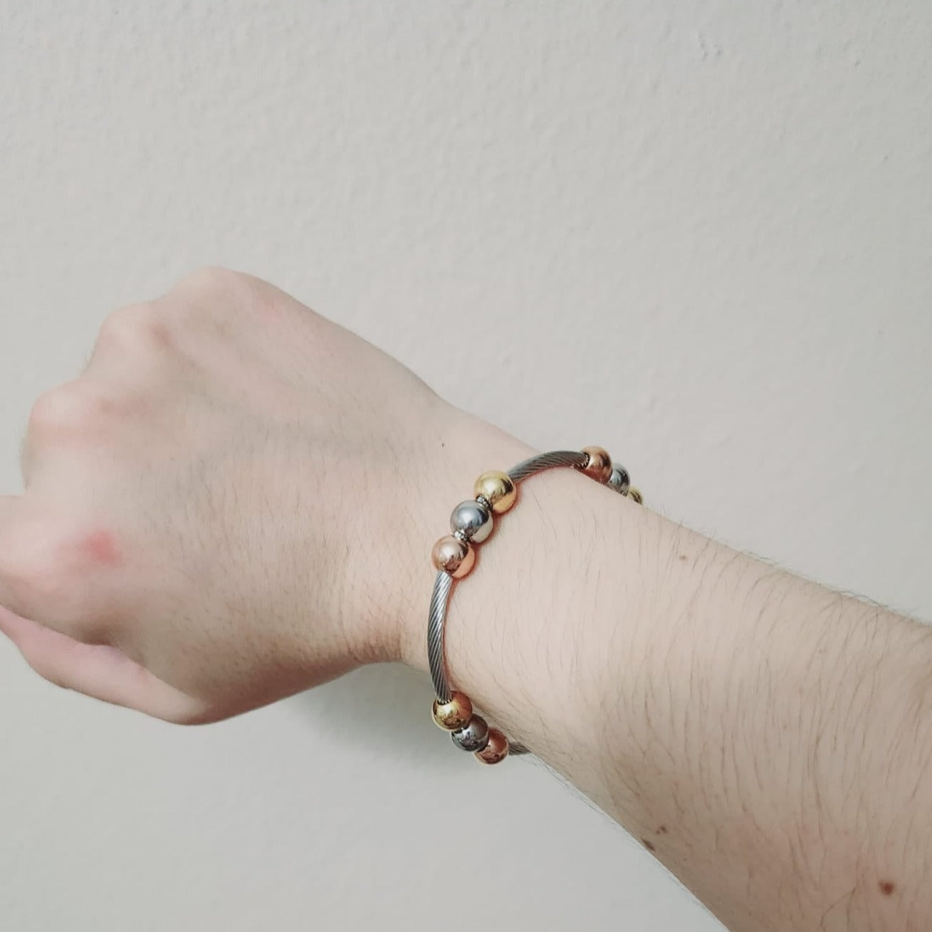 Two Tone Bracelets, Vintage two tone bracelets, Two tone Bangles, Solid Gold Bangles, Solid Silver Bangle, Textured bangles, classy two tone bangles, 18k waterproof bangles, 18k gold waterproof bangles, long lasting bracelets, long lasting vintage jewelry, christmas gift for her, timeless bracelets, timeless waterproof