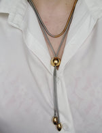Adjustable Double tone mesh chain, two tone lariat, Edgy Double tone Necklace, Two Tone Waterproof Necklace, Two Tone Cuban Necklace, Two tone cuban chain, Lock Silver Chain, Lock Pendant and Necklace, Dior Dupe Necklace, Water Resistant Necklace, Water Resistant Jewelry, Vintage two tone Necklace, Double tone Vintage Necklace, Water Resistant, water resistance jewelry, Bold Jewelry Gift, Bold Jewelry, Vintage Bold Necklace