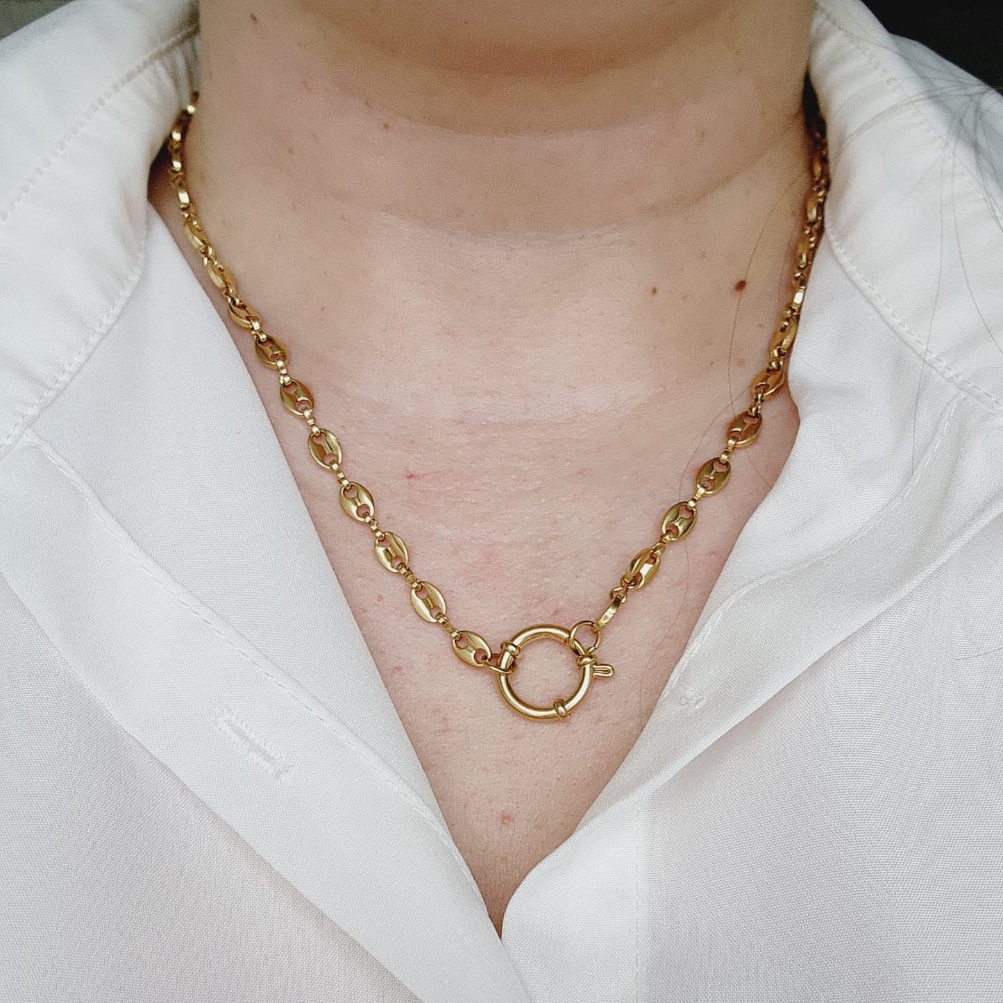 Pignose necklace, pignose silver necklace, pignose gold necklace, coffee bean necklace, coffee bean silver necklace, coffee bean gold necklace, Wife Necklace cadenas de Enchape en oro, joyeria de enchape en oro, gucci dupe necklace, gucci silver necklace, gucci gold necklace