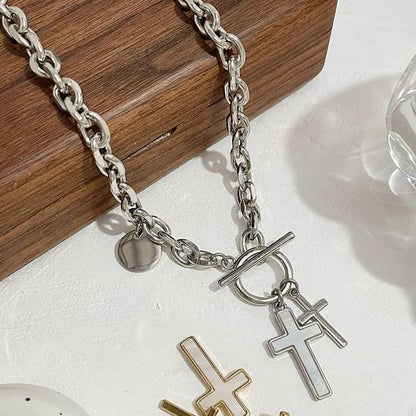 Religious Necklace, Trust in the lord necklace, White Necklace, Chunky Necklace, 18k Gold Plated Cuban Chain, Pearl Necklace, religious gift, religious necklace for woman Water Resistant Necklace Water Resistant Jewelry Water Resistant water resistance jewelry Vintage Style