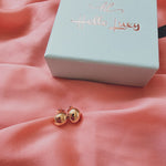 Elegant color cubic zircon statement stainless steel studs earrings, circular gold earrings, circular silver earrings, Bold Circular Studs, Bold ball studs, silver studs, hypoallergenic earrings, 18k gold plated earrings, Waterproof earrings, Silver and gold, Durable earrings, Elegant earrings, Timeless design, aesthetic earrings, timeless earrings, Stylish jewelry, stylish earrings, Versatile jewelry, Bold Earrings, Bold hoops, chunky hoops, chunky earrings,