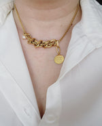 Religious Necklace, Trust in the lord necklace, White Necklace, Chunky Necklace, 18k Gold Plated Cuban Chain, Pearl Necklace, religious gift, religious necklace for woman Water Resistant Necklace Water Resistant Jewelry Water Resistant water resistance jewelry Vintage Style