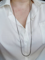 Adjustable Lariat necklace, Adjustable chain, Silver and Gold lariat, Adjustable Double tone mesh chain, two tone lariat, Edgy Double tone Necklace, Two Tone Waterproof Necklace, Two Tone Cuban Necklace, Two tone cuban chain, Lock Silver Chain, Lock Pendant and Necklace, Dior Dupe Necklace, Water Resistant Necklace